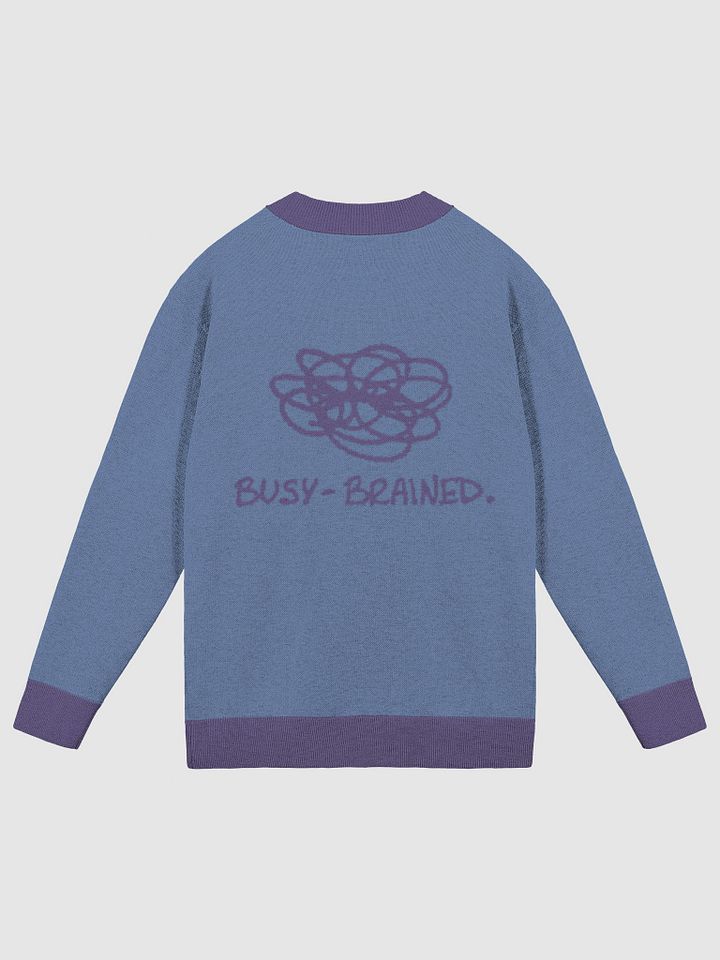 BUSY-BRAINED (lg. design, BLUE and purple) knitwear cardigan product image (8)
