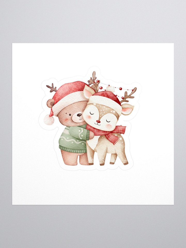Festive Embrace Kiss Cut Stickers product image (1)