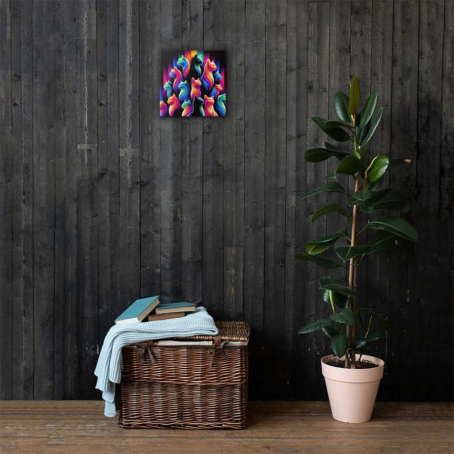 Canvas (in): Colourful Cat Pyramid product image (3)