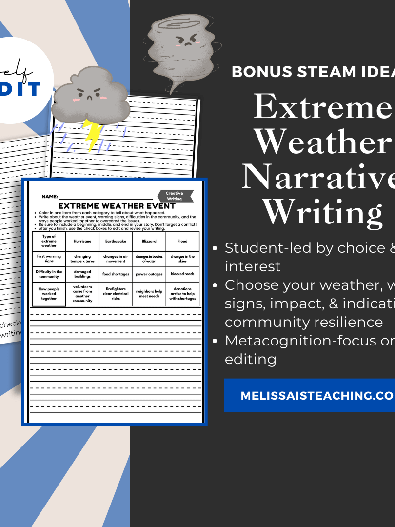 Social & Life Skills | Narrative Writing BUNDLE + Editing Checklist BONUS STEAM Ideas product image (5)