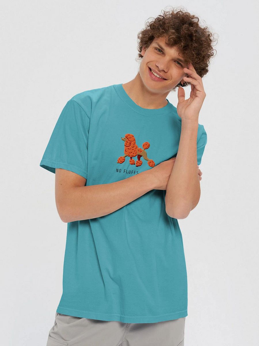 No Fluffs Given T-Shirt(Embroidered) of a Standard Poodle(Orange) product image (10)