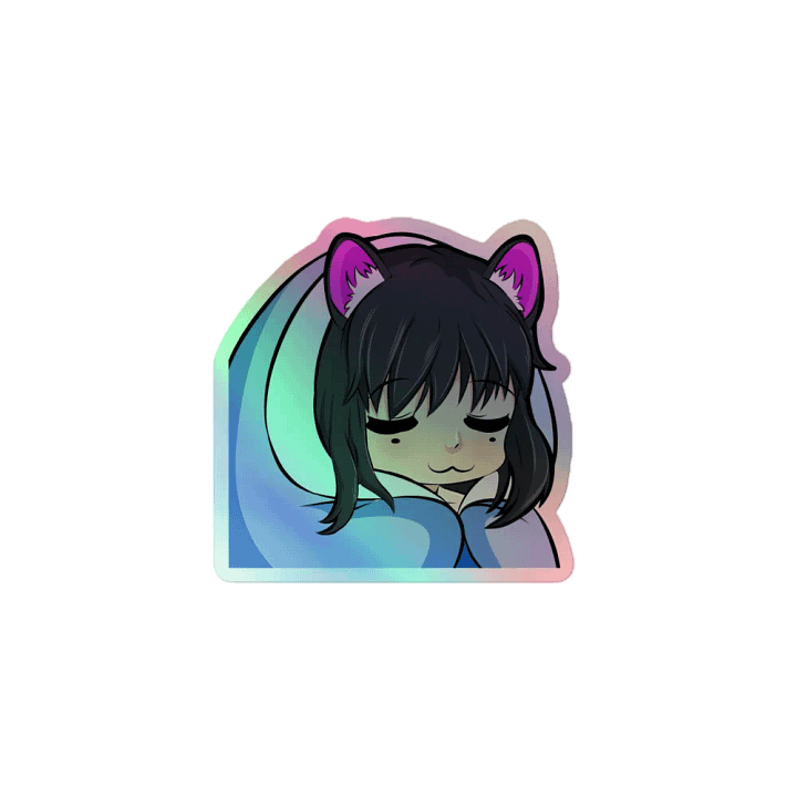 Gothic Panda Blankie holographic sticker product image (1)