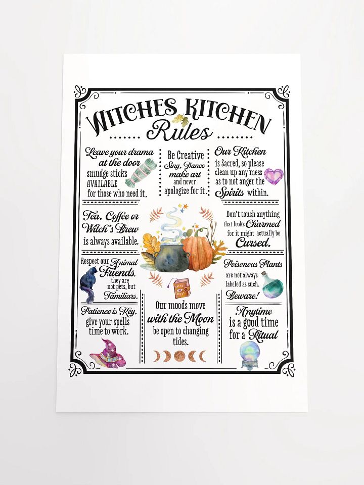 Witches Kitchen Rules POSTER - Witchy, Kitchen Witch, Magic Kitchen Gift product image (3)