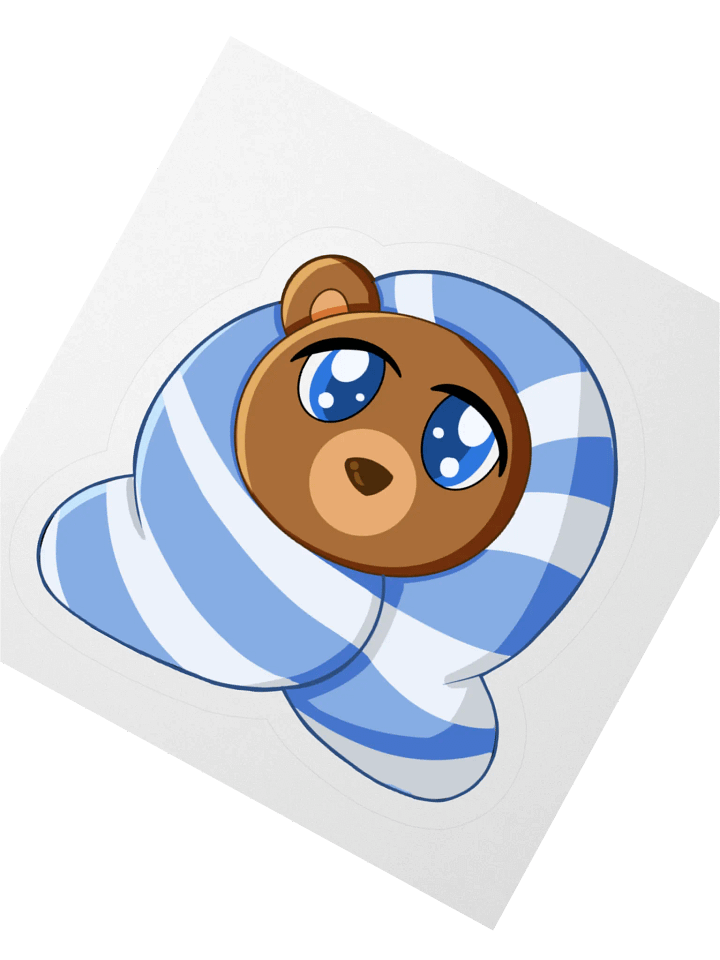 Cozy Bear Kiss Cut Sticker product image (4)