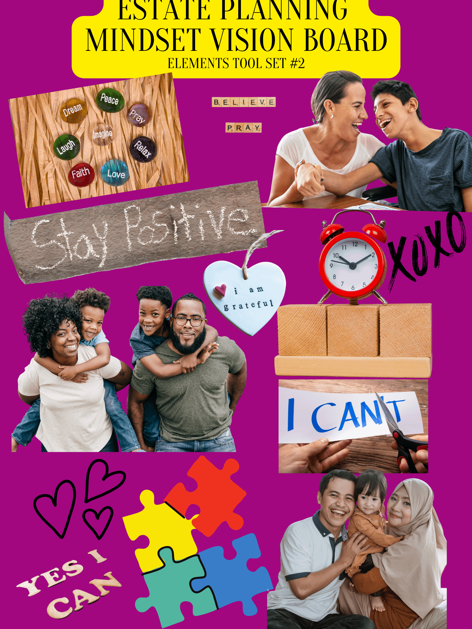 SMART MOMS ESTATE PLANNING MINDSET VISION BOARD KIT 2024-2025 product image (6)