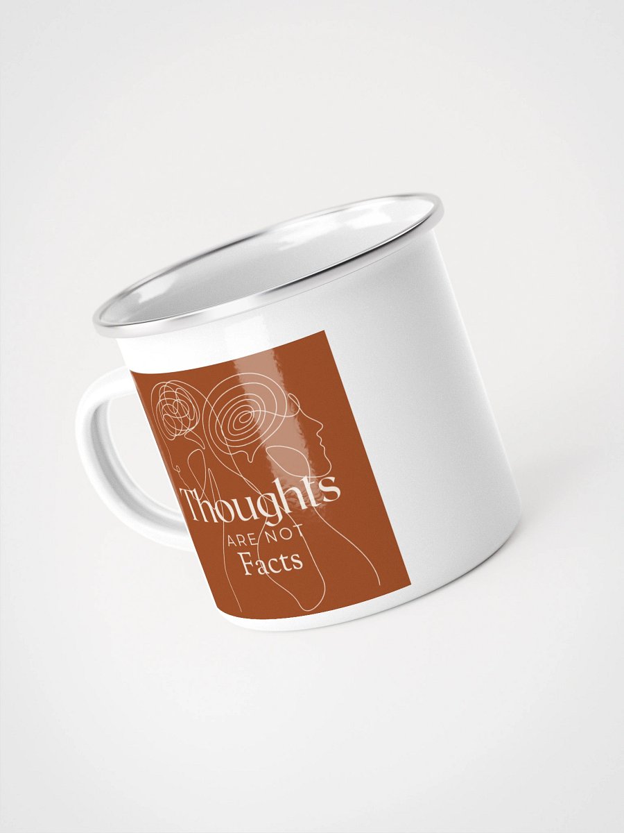 "Thoughts Are Not Facts" mug – Mental Health Awareness Art – Mindfulness Line Drawing – Minimalist Brain Spiral – Anxiety Relief Gift product image (4)