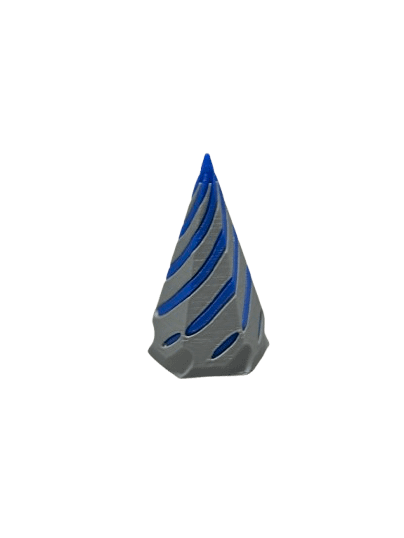 Spiral Fidget Cone | Silver and Blue product image (1)