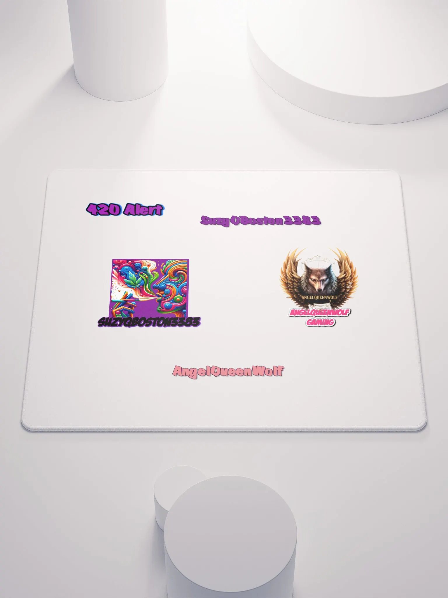 SuzyQBoston and AngelQueenWolf Gaming Realm Mouse Pad product image (1)