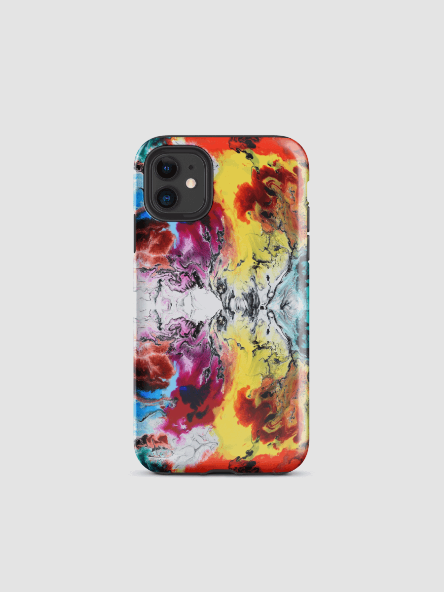Tough iPhone Case -Allcolor 052- Multicoloured Abstract painting product image (1)