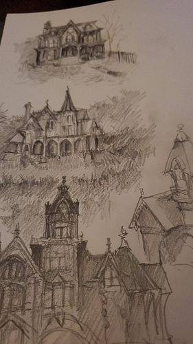 Starting a new sketchbook!  It's about time. I really like to fill up all the pages so it takes me quite a while to finish on...