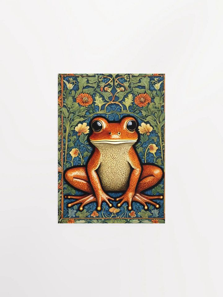 William Morris Inspired Frog 5x7 inch Poster product image (1)