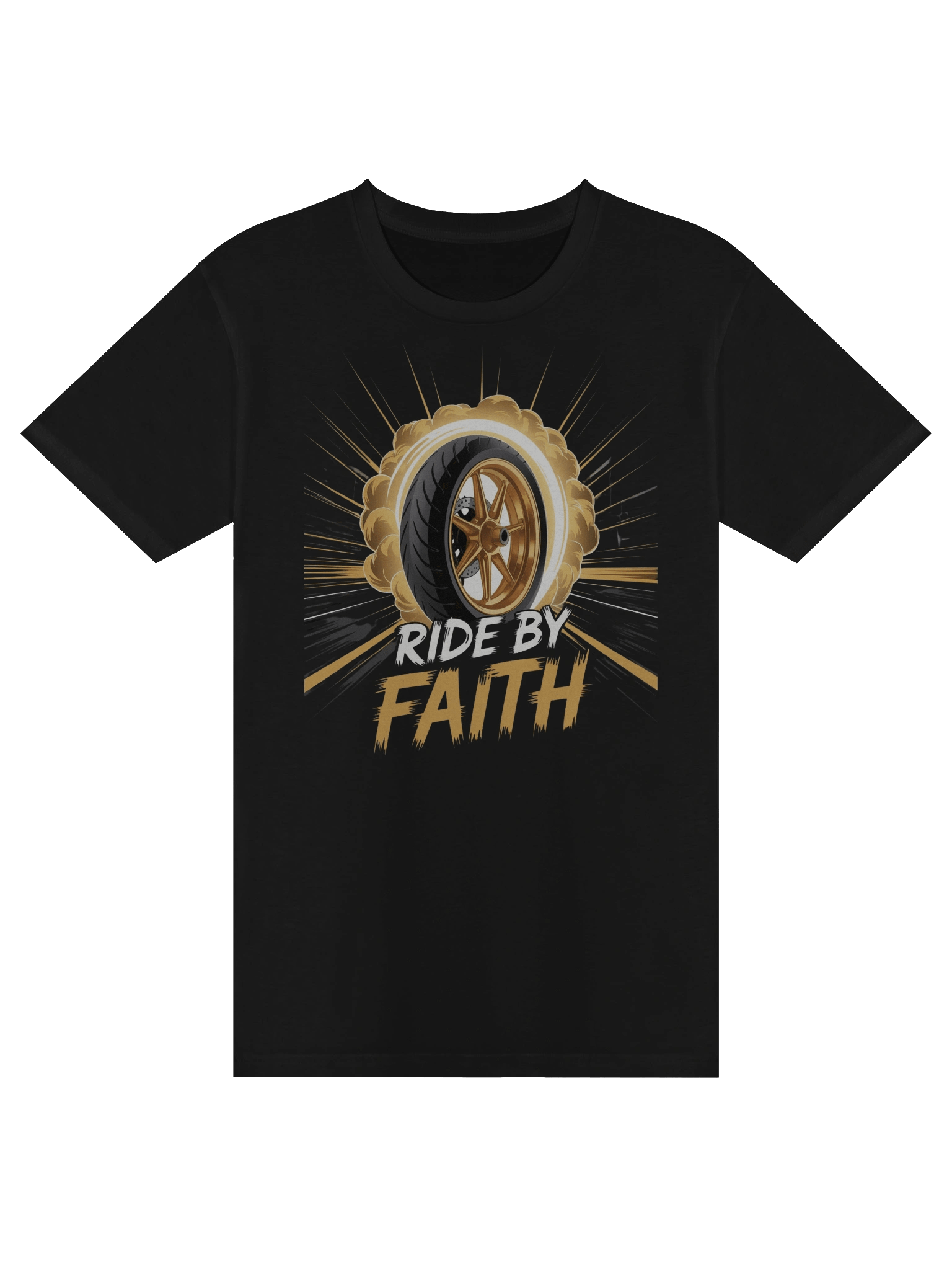 Faithful Ride Gold Spokes T-Shirt product image (8)