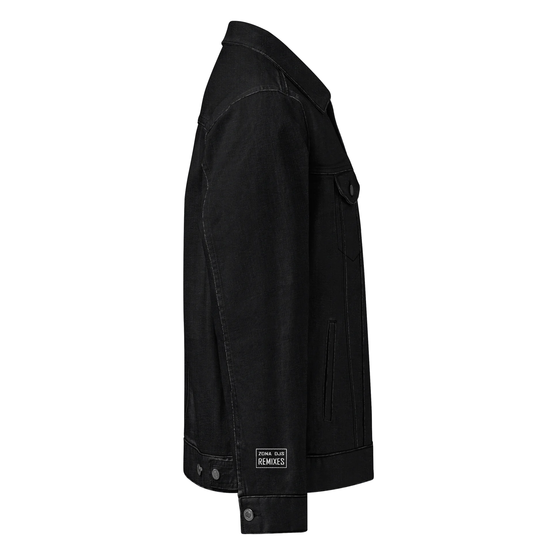 Abstract Geometric Logo Denim Jacket product image (4)