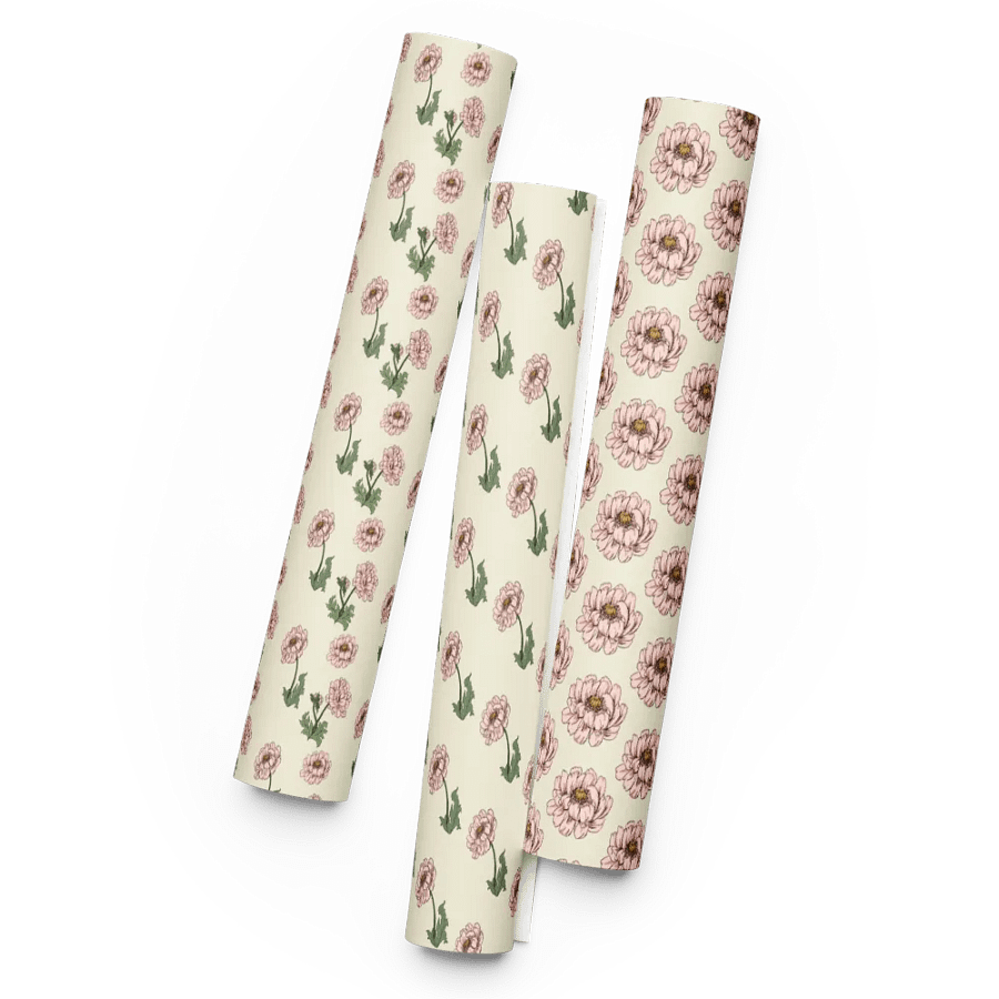 Pink Peony Wrapping Paper product image (8)