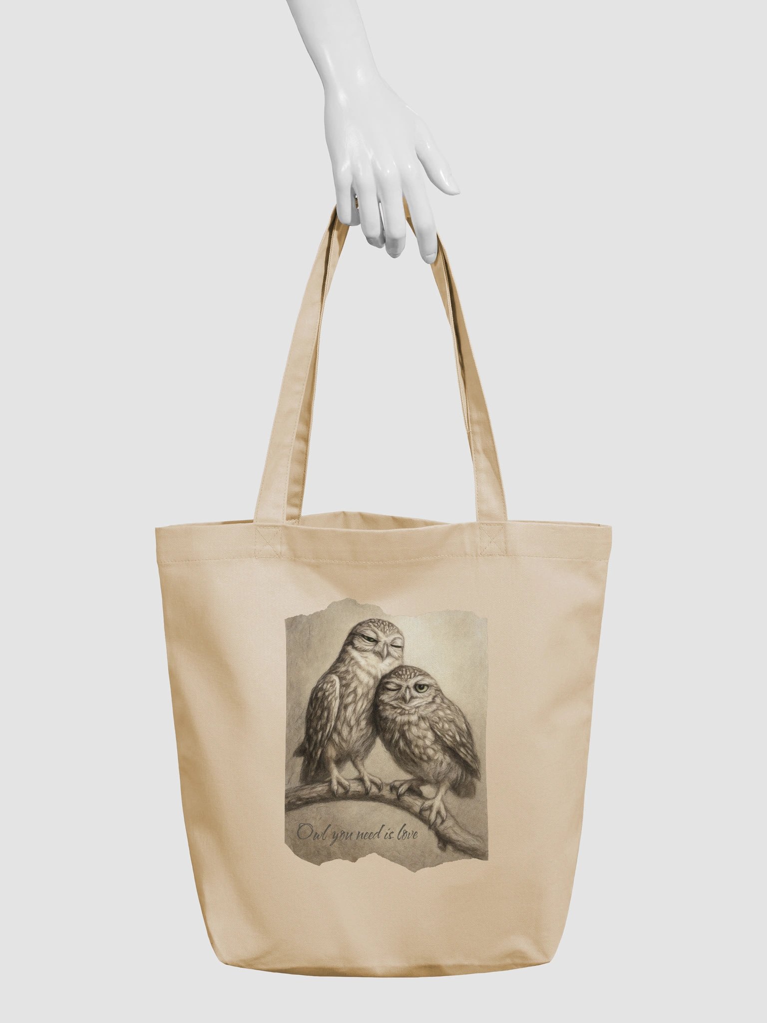 Eco-friendly tote bag: Owl Love product image (3)