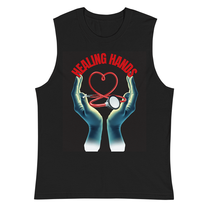Healing Hands Heart Stethoscope Muscle Tank product image (3)