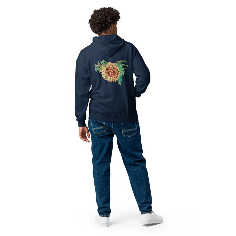 Adult Joyous Peony Zip Hoodie product image (20)