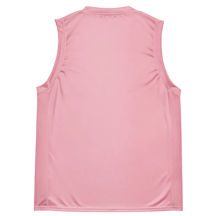 Plain Color Pink Basketball Jersey product image (2)