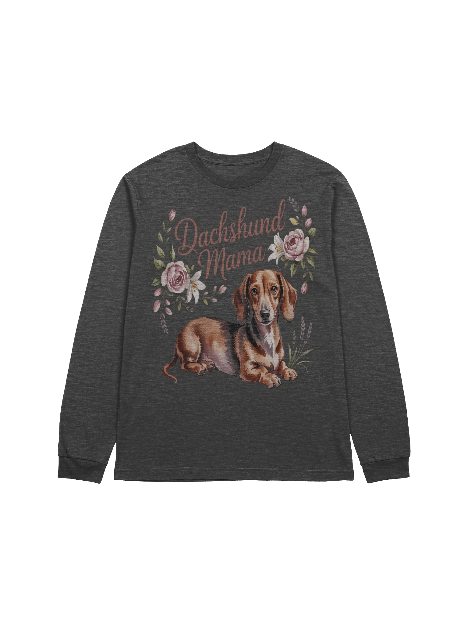 🌸 Floral Dachshund Mama Long-Sleeve T-Shirt product image (1)
