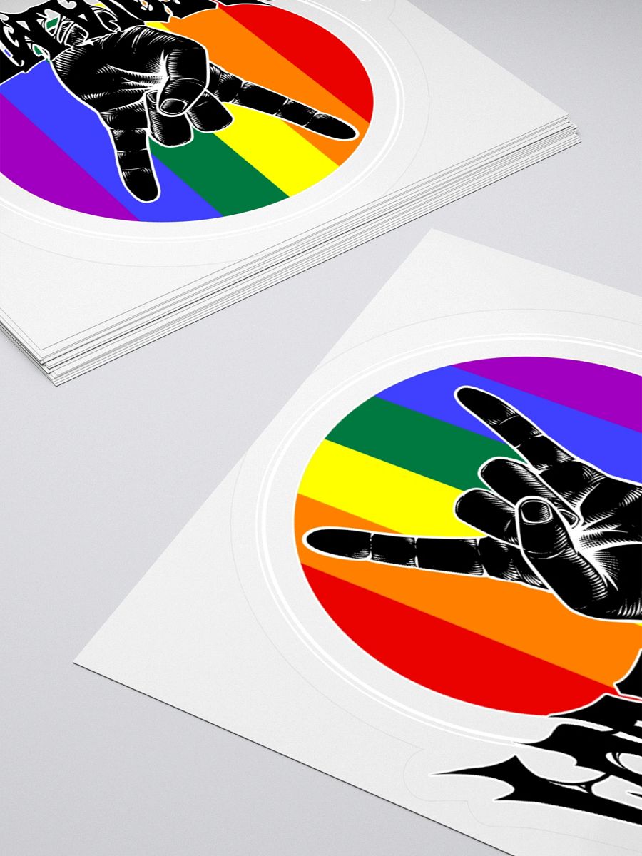 LGBTQIA Rainbow Metal Stickers product image (4)
