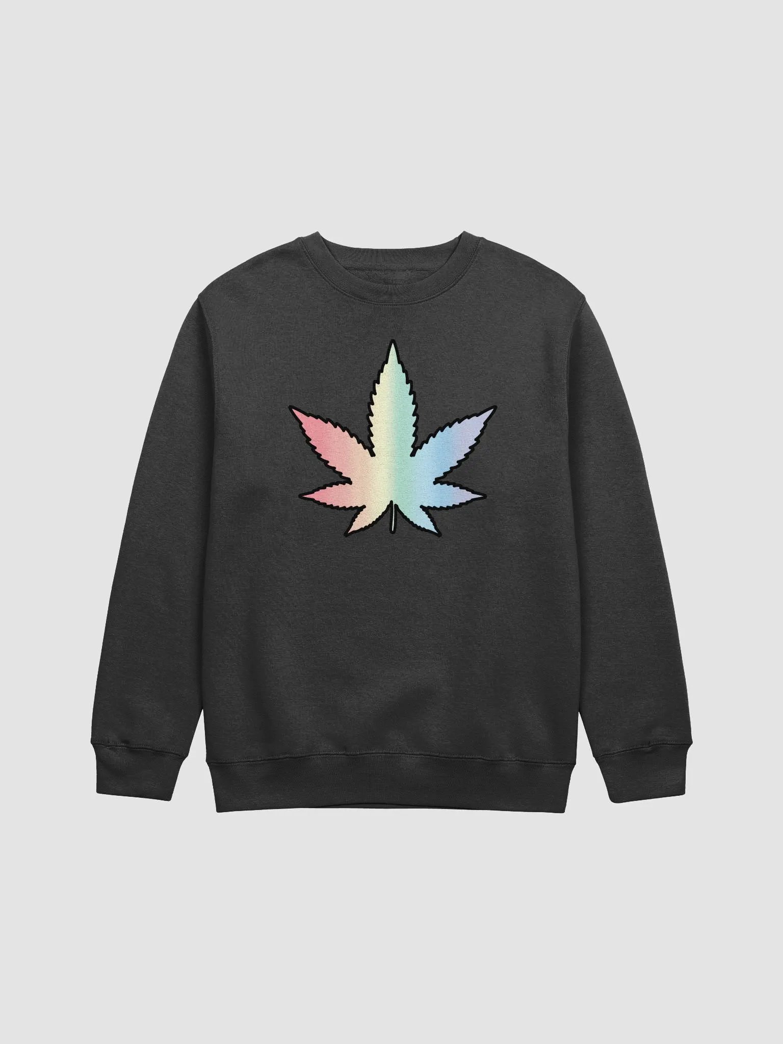 Pastel Rainbow Weed Leaf Sweatshirt product image (1)