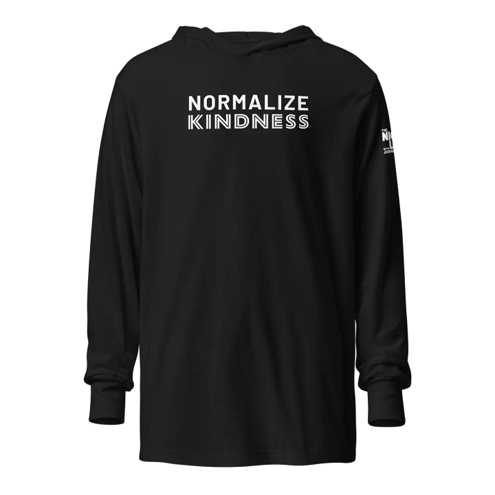 Normalize Kindness Hooded Tee (white text) product image (1)