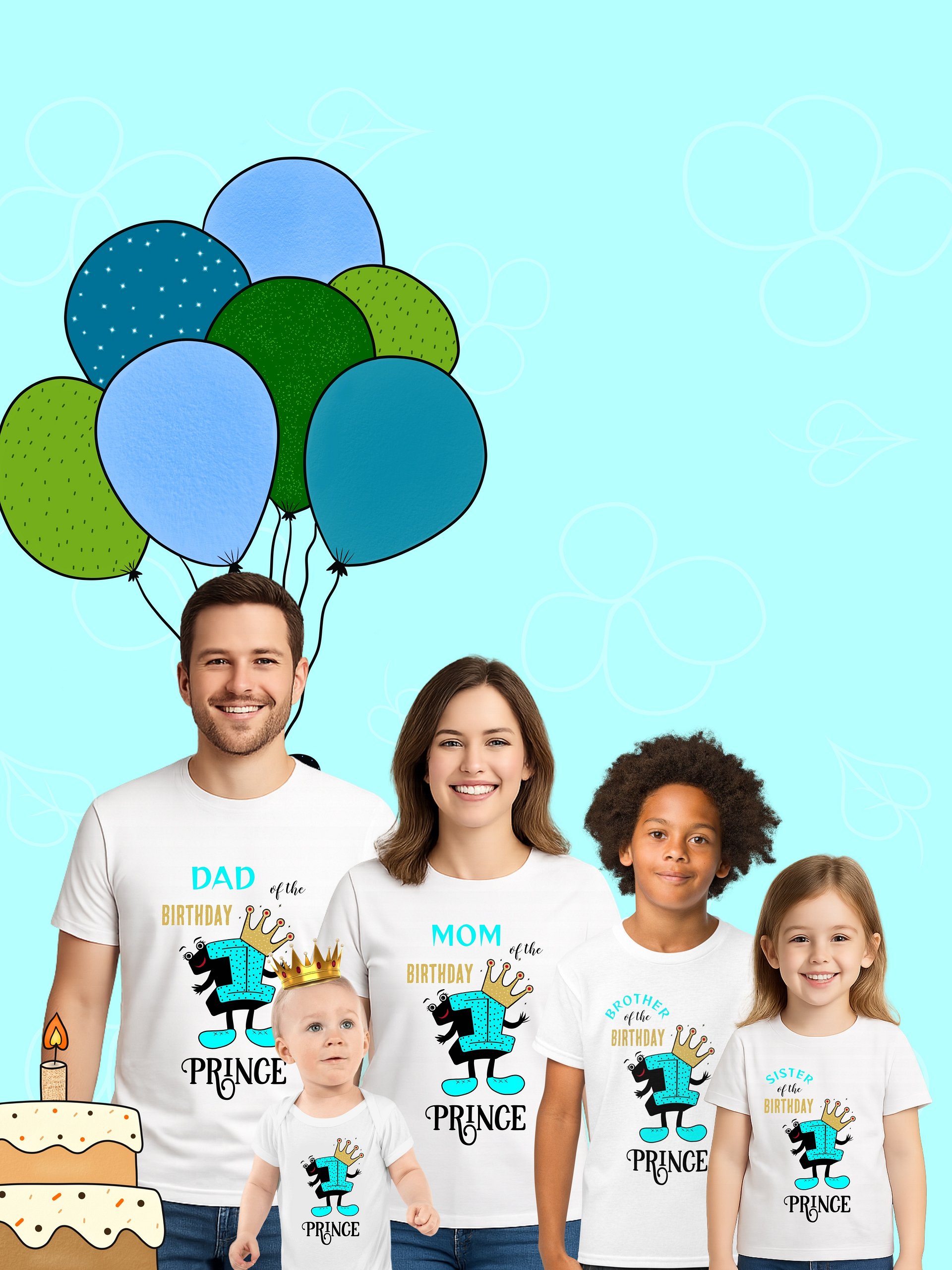 Royal 1st Sister Birthday T-Shirt product image (2)