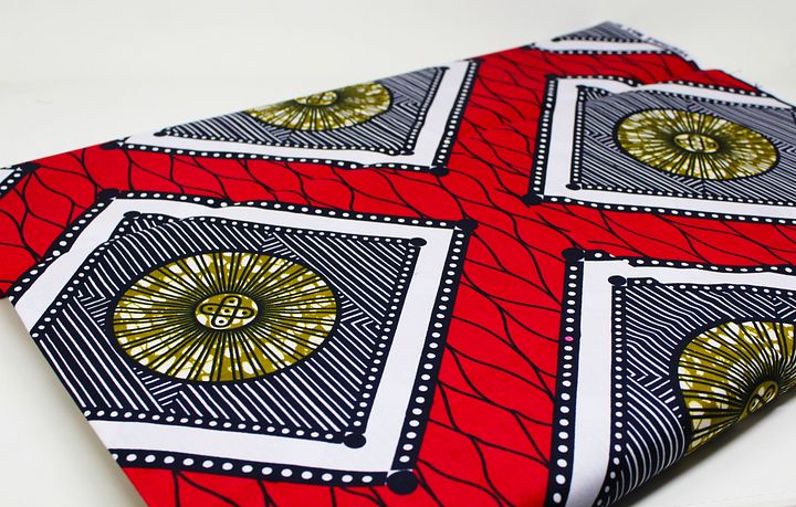 Scampolo Tessuto Wax Print - Design Geometrico - 37 cm x 114 cm - cod.569/B product image (2)