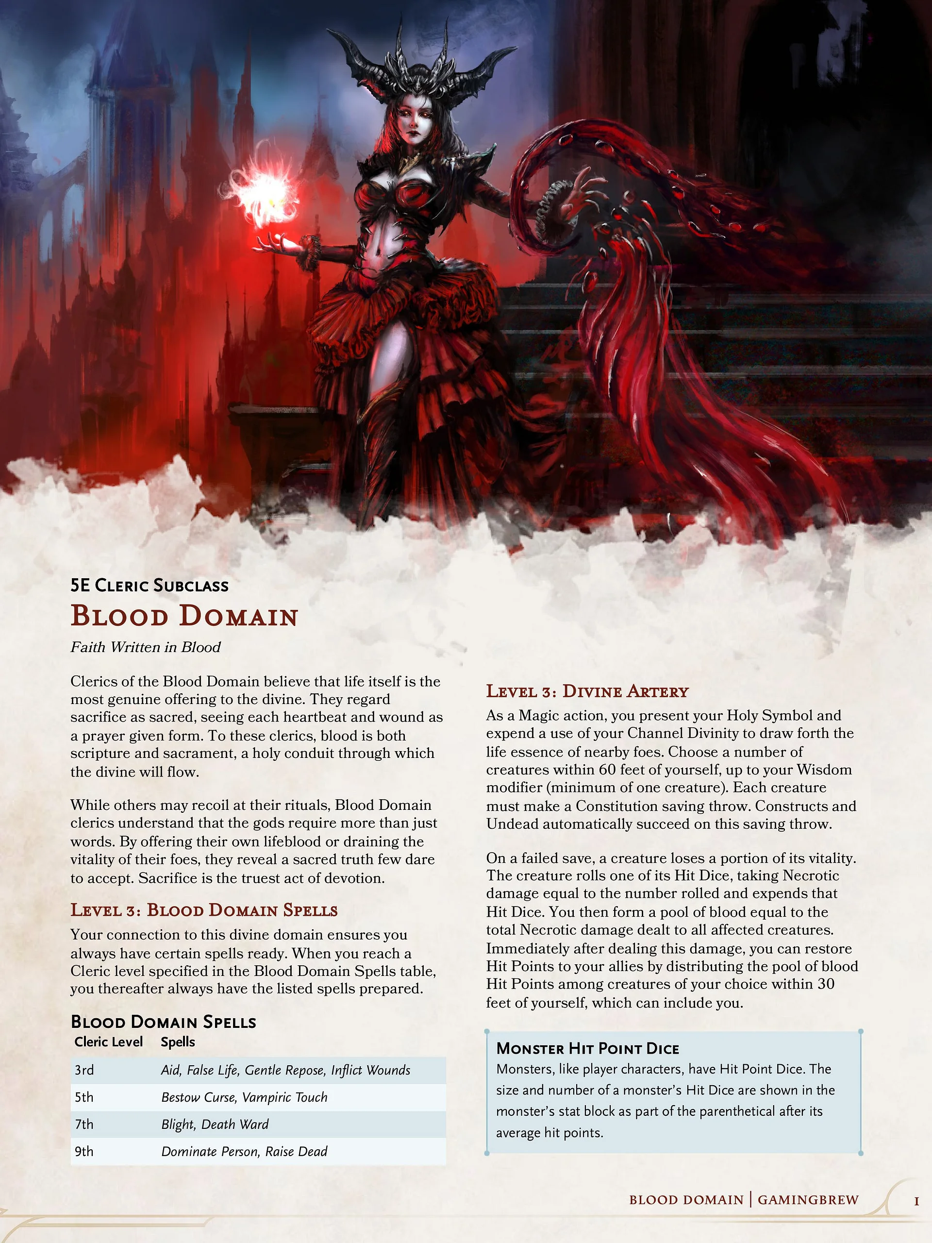 Blood Domain | 5E 24 Cleric Subclass product image (2)