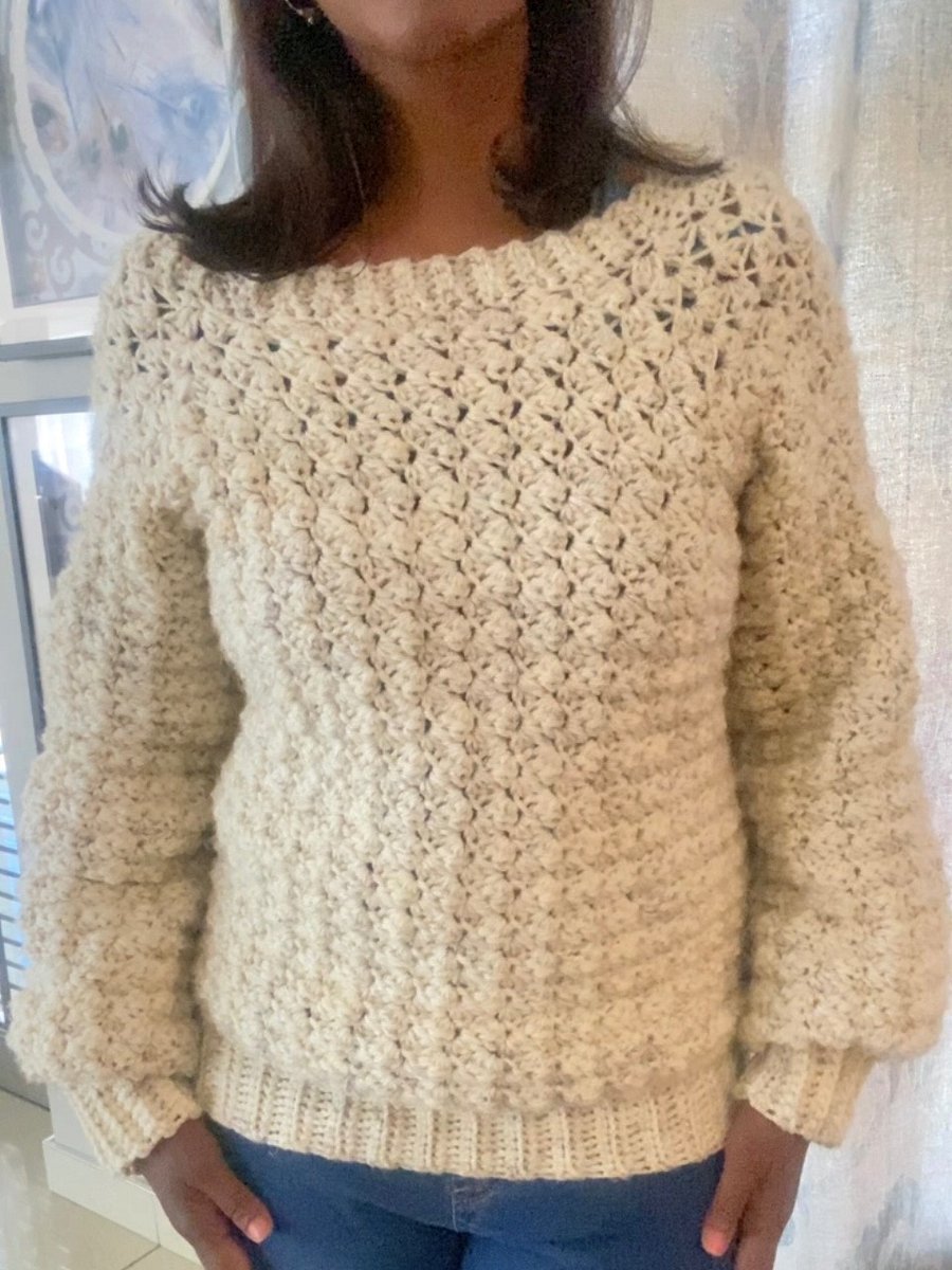 Crochet Raglan Sedge Stitch Sweater CHART ONLY product image (1)