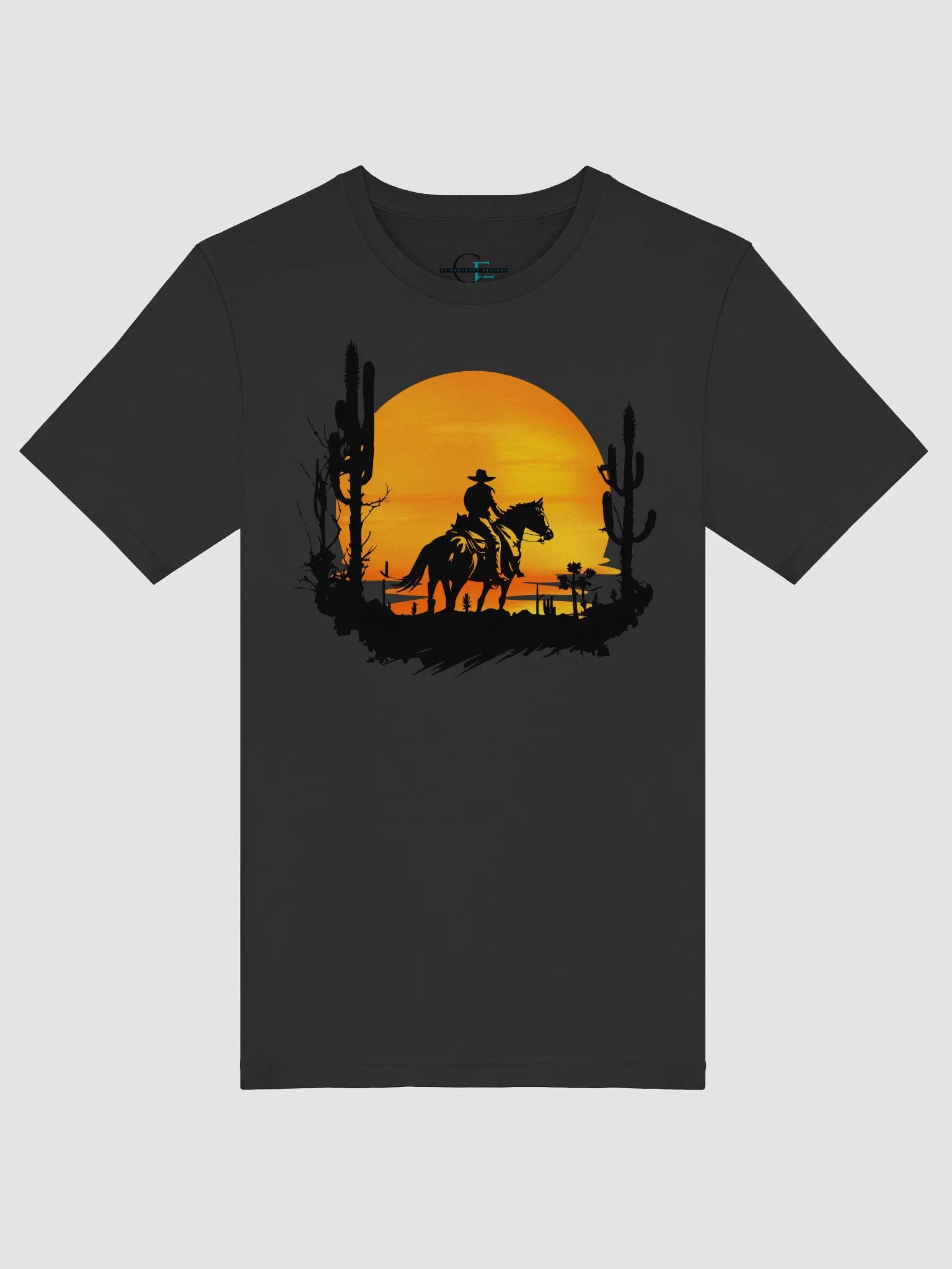 🤠 Cowboy Sunset T-Shirt | Bella+Canvas Unisex Tee | Western Silhouette Graphic Shirt product image (32)