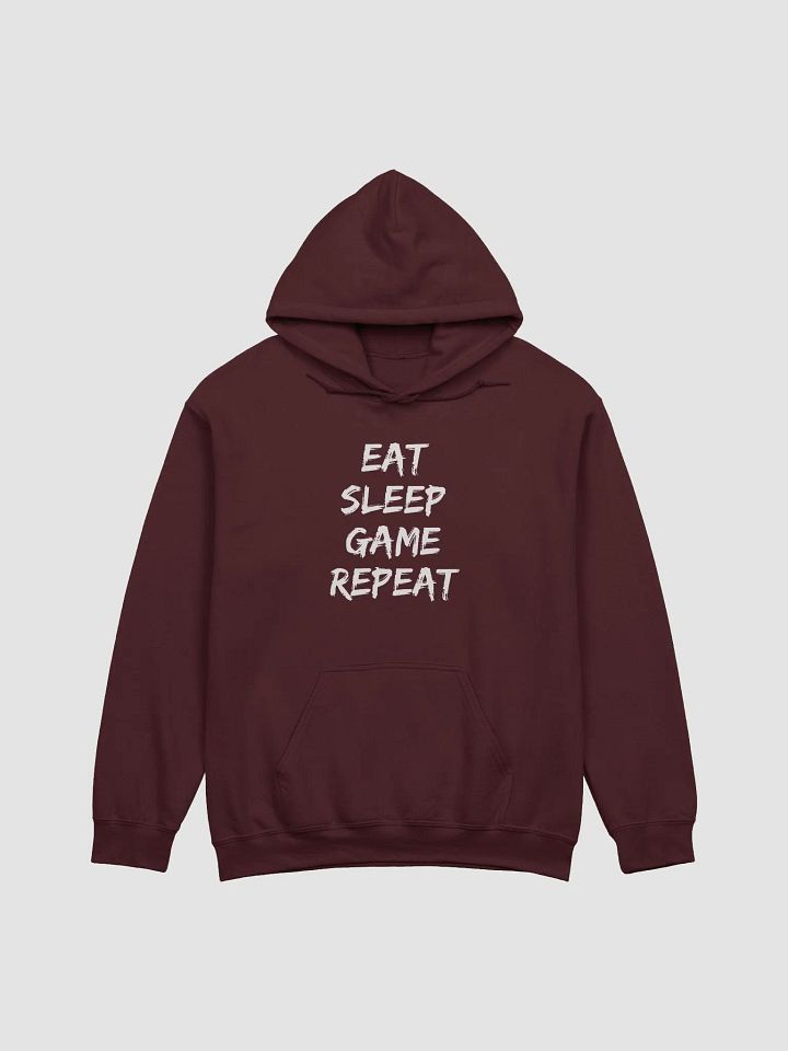 Eat Sleep Game Repeat Hoodie White Text product image (9)