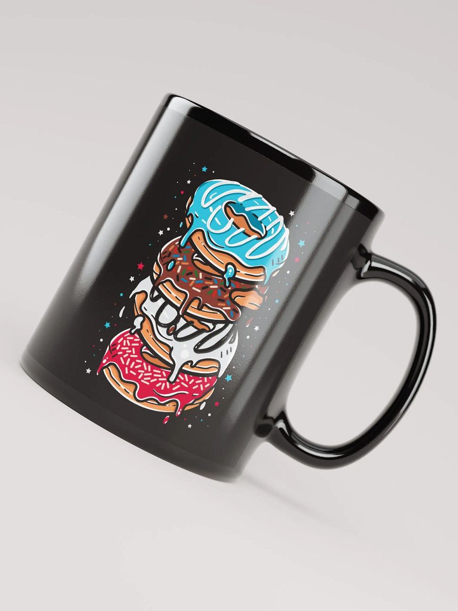 Stack of multi-colored donuts Mug product image (8)