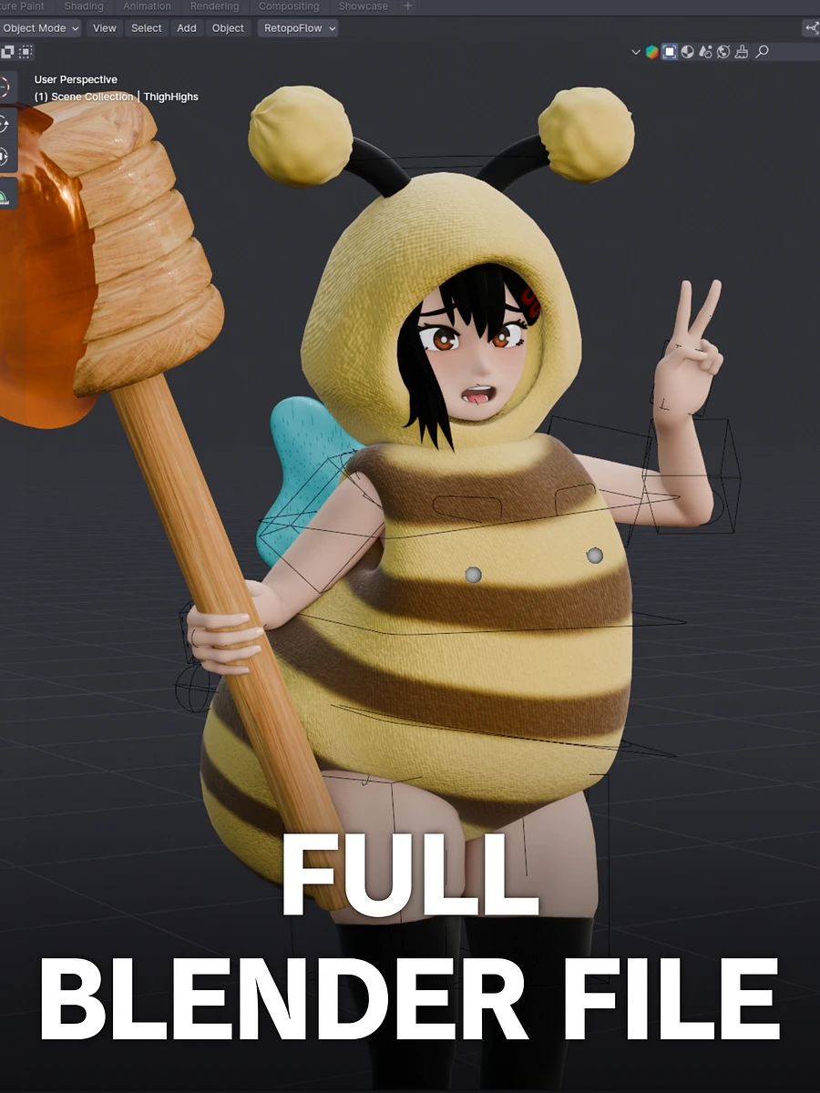 Bee Kobeni [Chainsaw Man] - Blender file product image (1)
