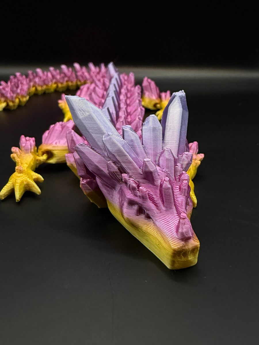 3D Printed Silk Candy Rainbow Crystal Dragon product image (11)