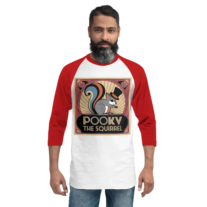 Pooky's Dapper Squirrel Raglan Tee product image (2)