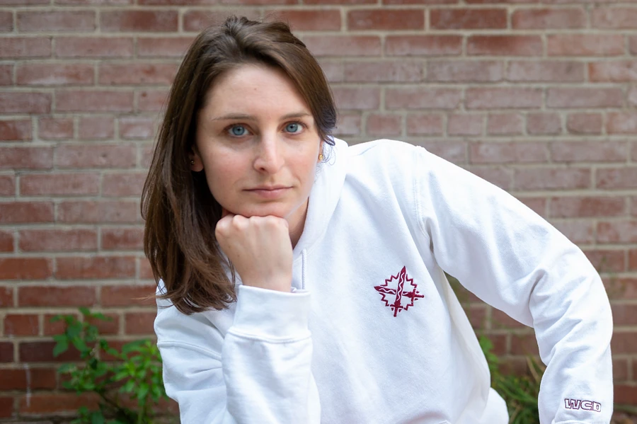 WolfeyVGC World Champ Cursive White Hoodie - Maroon product image (2)