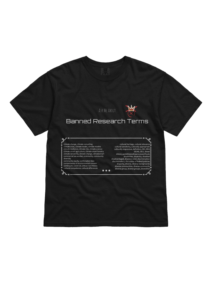 (AMA) Banned Research Terms t-shirt product image (7)
