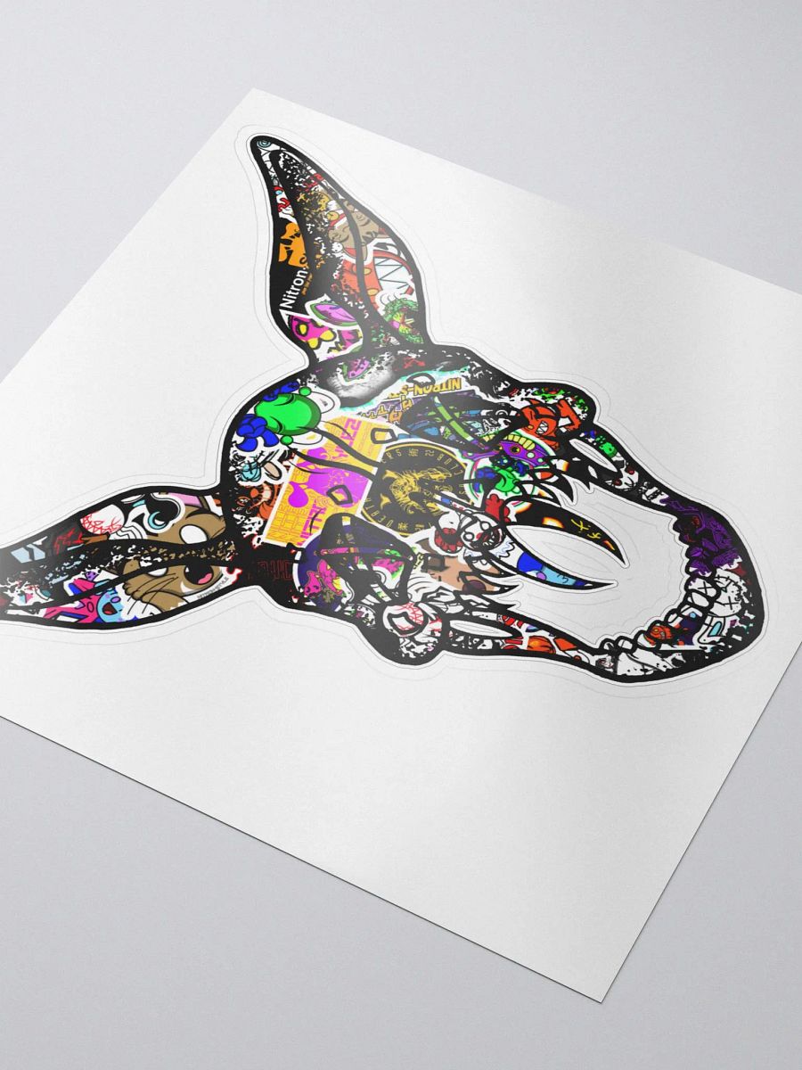 Wave 5 - Sticker Bomb Classic Rabbit Skull Kiss Cut Sticker product image (4)