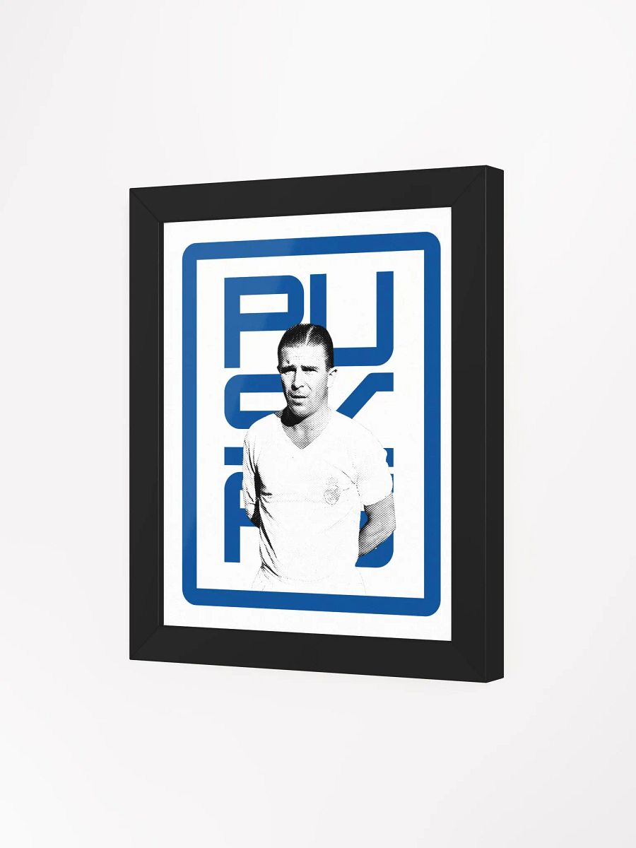 Ferenc Puskás BW Real Madrid Name Art Framed Print product image (3)
