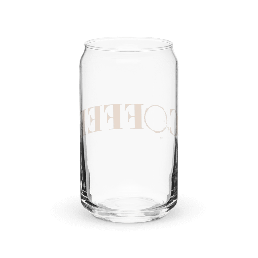 Coffee Print Glass Can Cup With Or Without Lid product image (6)