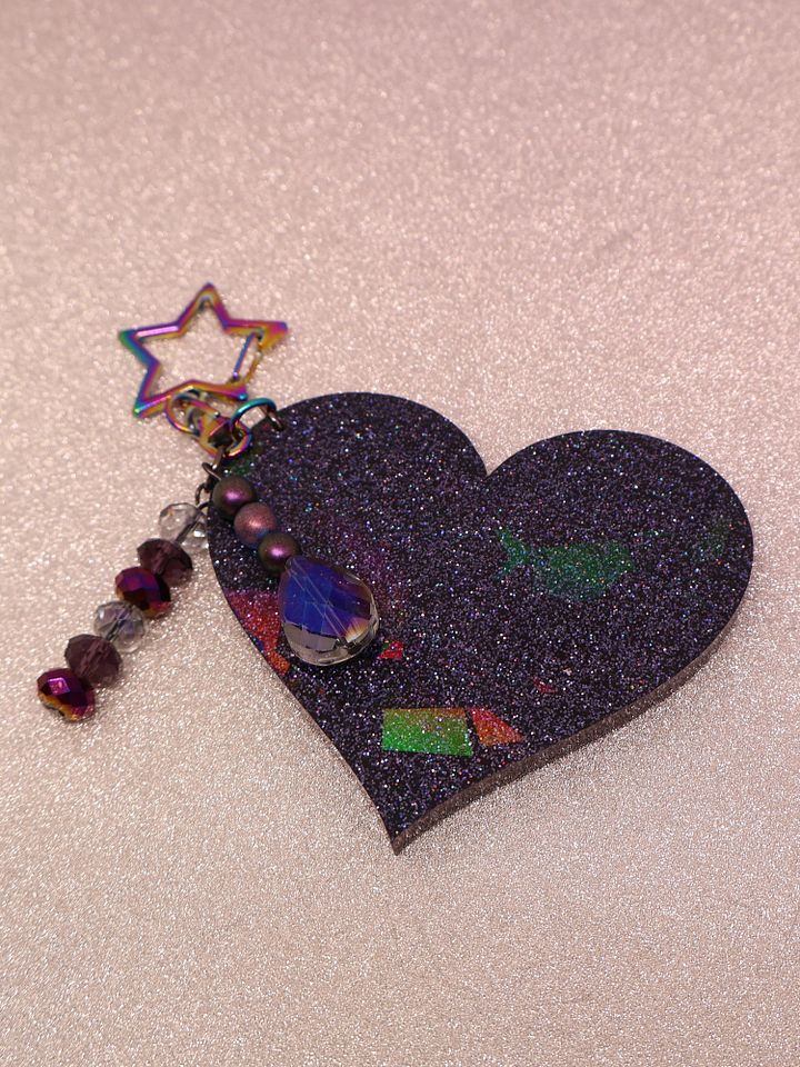 Holographic Heart Keychain product image (1)