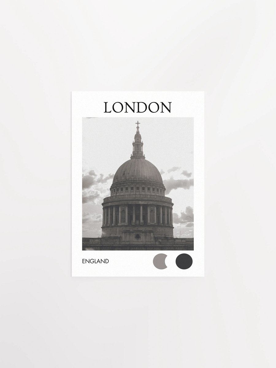 St. Paul's Dome - Black & White City Print product image (1)