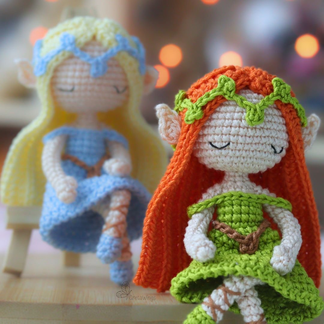 Patrón Amigurumi: Duende Mágico del Bosque Elyndra & Lunithiel- Patrón de muñeca Amigurumis de ganchillo (descarga digital) product image (5)