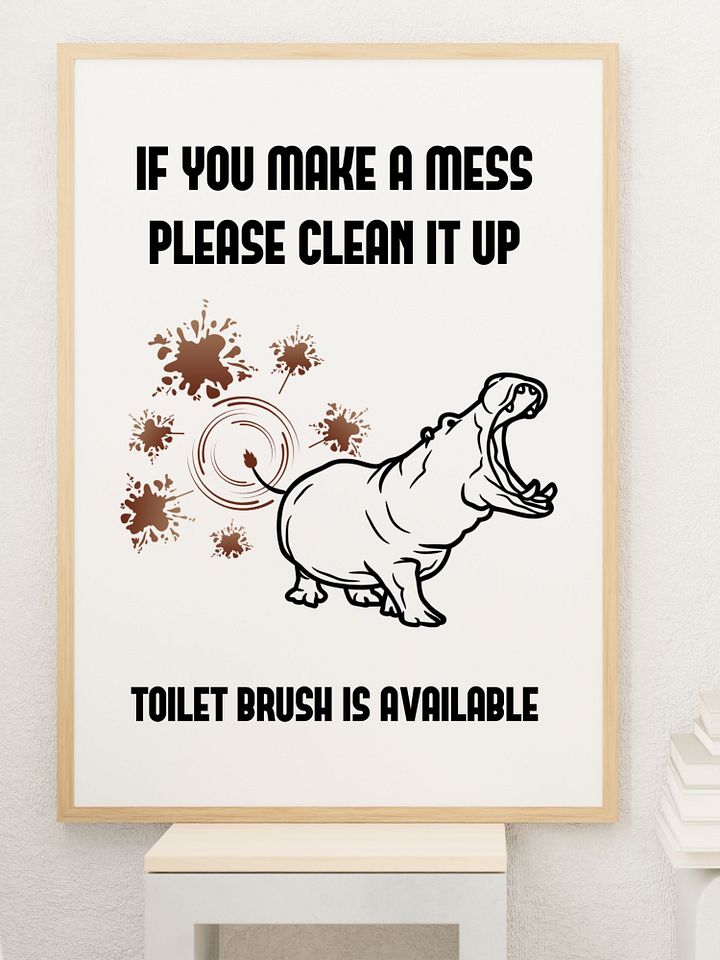 Poop Sprinkler Hippo Toilet Downloadable Wall Art product image (1)
