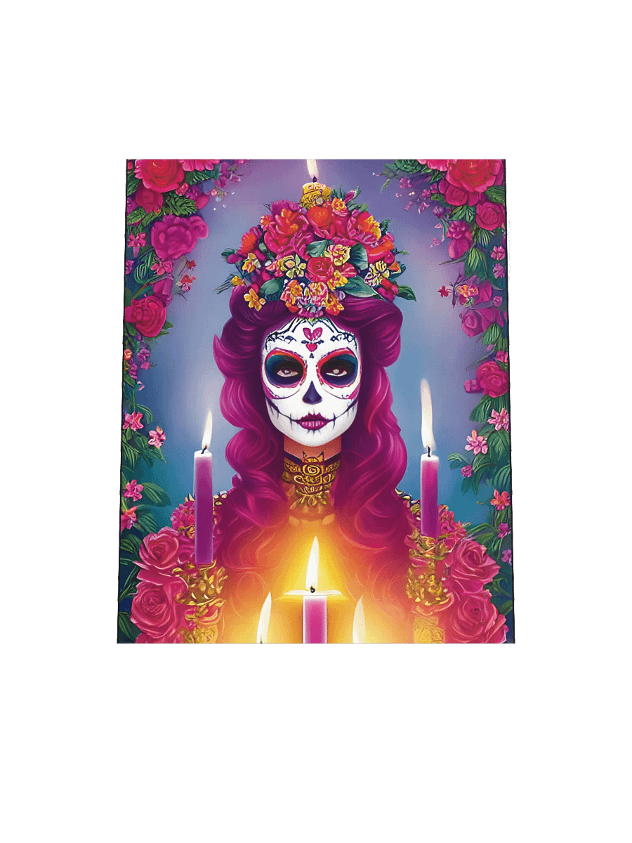 Sugar Skull Art - Beautiful Woman at Altar Poster product image (19)