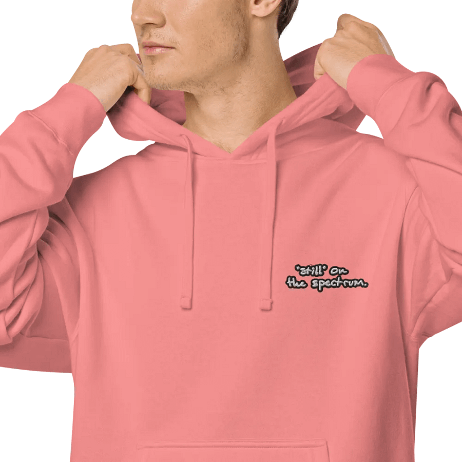 *still* on the spectrum (L.C. bubble design 2) embroidered pigment hoodie product image (7)