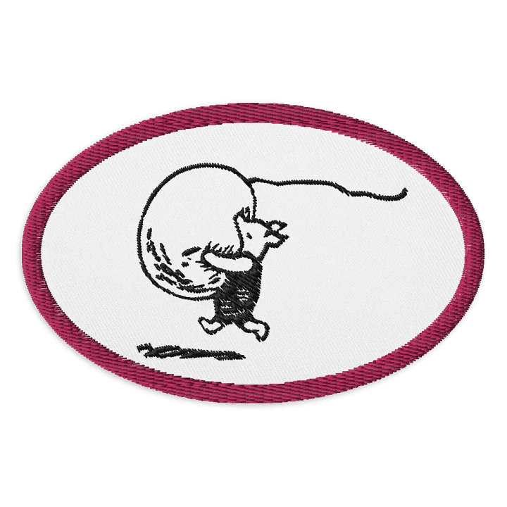 Embroidered Oval Piglet Patch product image (1)