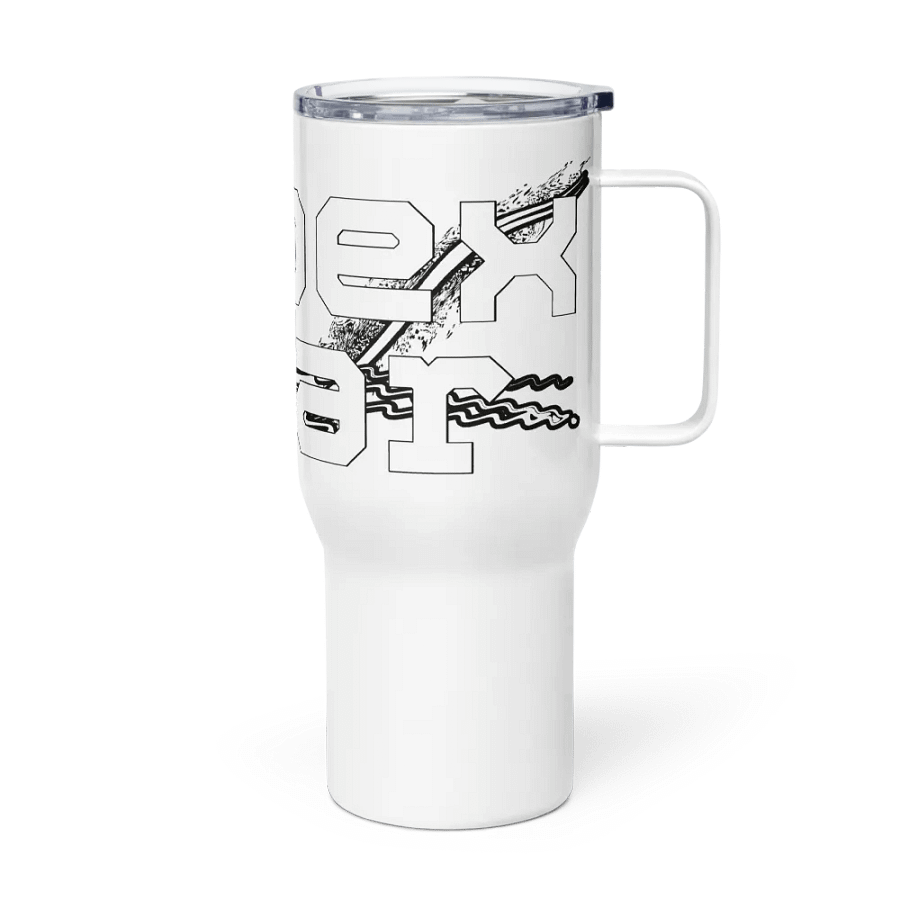 Travel Mug with a Handle - White HApex Gear White Logo product image (3)