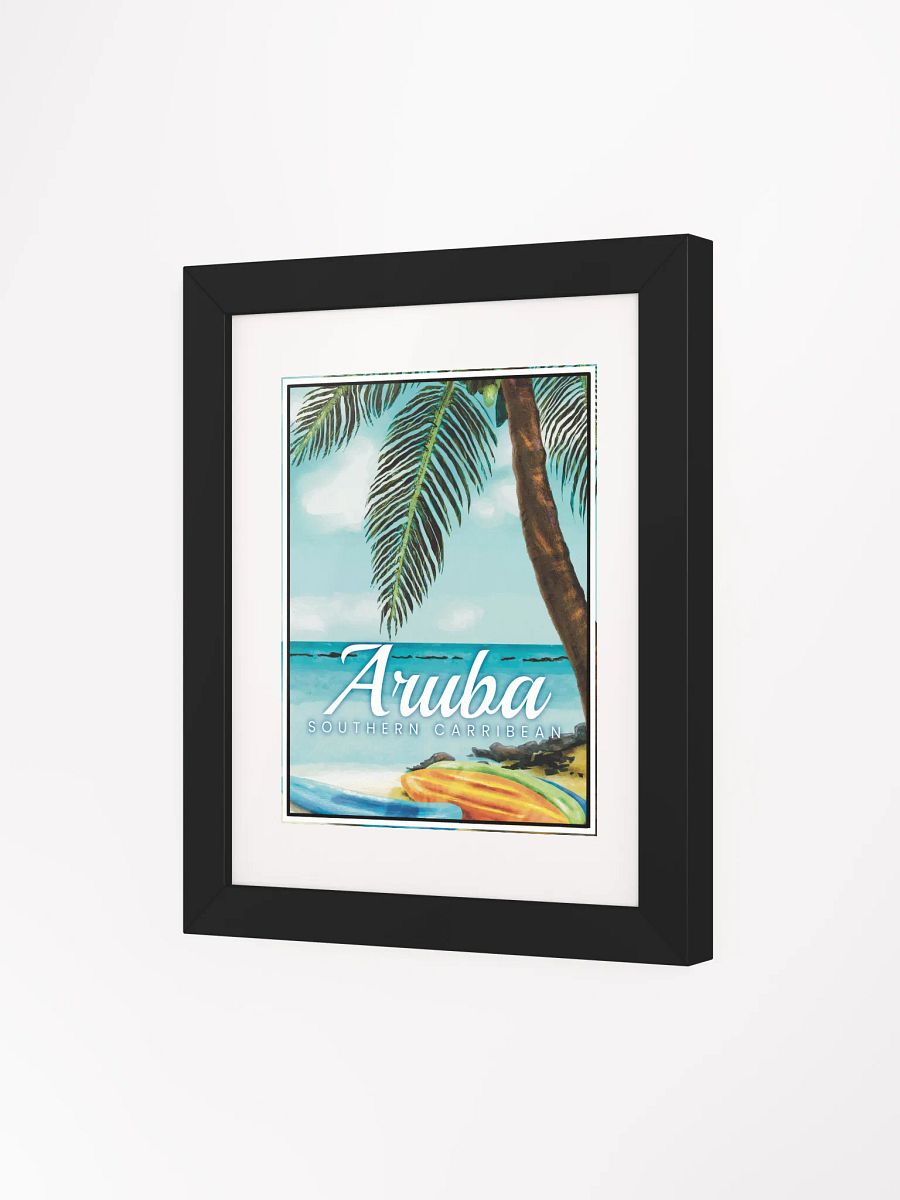 Aruba, Southern Carribean Illustration | by Monique Faella Designs™ | Framed Museum-Quality Print product image (3)